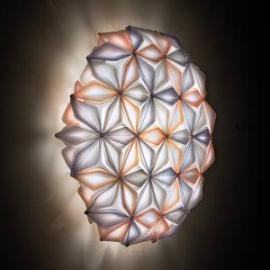 Slamp La Vie L stropné svietidlo, šírka 71 cm, jantárová farba