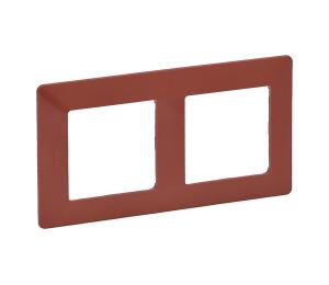 Legrand 754072 - Rámček pre vypínače VALENA LIFE 2P tehlový 754072