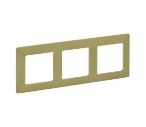 Legrand 754083 - Rámček pre vypínače VALENA LIFE 3P zelený 754083