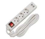 Predlžovací kábel s vypínačom 3Z+2xUSB-A+1xUSB-C 3m SCHUKO biela FL3G3WUSB