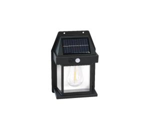 LED solárne nástenné svietidlo so senzorom OMVIA LED/3,7V 3000K IP44 1200 mAh 004502