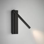 Bover LED nástenné svetlo Arid A/02 čierne, hliník, 2 700 K