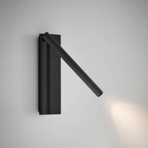 Bover LED nástenné svetlo Arid A/02 čierne, hliník, 2 700 K