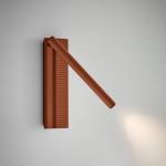 Bover LED nástenné svetlo Arid A/02 terakota, hliník, 2 700 K