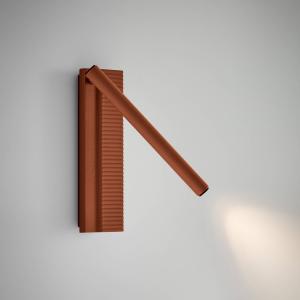 Bover LED nástenné svetlo Arid A/02 terakota, hliník, 2 700 K