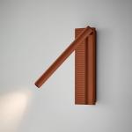 Bover LED nástenné svetlo Arid A/03 terakota, hliník, 2 700 K