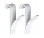 WENKO 4468160100-Háčiky 2,5x10,5 cm biele 4468160100