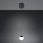 LED závesné svietidlo Senta, chrómová farba, Ø 10 cm, 4 000 K, 1-pl.