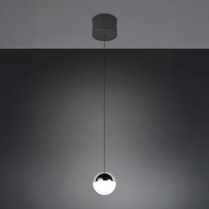 LED závesné svietidlo Senta, chrómová farba, Ø 10 cm, 4 000 K, 1-pl.