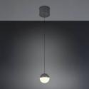 LED závesné svietidlo Senta, antracitová farba, Ø 10 cm, 3 000 K, 1-pl.