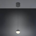 LED závesné svietidlo Senta, antracitová farba, Ø 10 cm, 3 000 K, 1-pl.