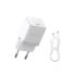 Baseus Palm Fast Nabíječka USB-C 20W + Datový Kabel USB-C/USB-C 1m White