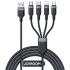 Joyroom S-A18 kábel USB - 2x USB-C / Lightning / micro USB 3.5A 1.2m, čierny