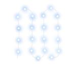 - LED  reťaz 20xLED/2xAA 2,3m studená biela 50002910