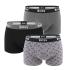 BOSS - boxerky 3PACK cotton stretch power design all over logo & black