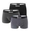 BOSS - boxerky 3PACK eco friendly organic cotton BOSS ONE modern micro dot design