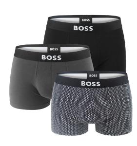 BOSS - boxerky 3PACK eco friendly organic cotton BOSS ONE modern micro dot design