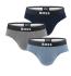 BOSS - slipy 3PACK cotton stretch BOSS ONE blue & gray tones