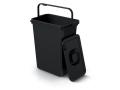 SYSTEMA BASIC FLAP čierny odpadkový kôš s vekom 10l