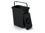 SYSTEMA BASIC FLAP čierny odpadkový kôš s vekom 10l