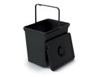 SYSTEMA BASIC FLAP čierny odpadkový kôš s vekom 23 l