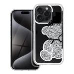 Puzdro Teddy Bear iPhone 16e/17e - strieborné