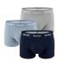 HUGO - boxerky 3PACK eco friendly cotton stretch navy & aqua tones