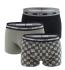HUGO - boxerky 3PACK cotton stretch black / modern gray logo