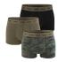 DIESEL - pánske boxerky 3PACK cotton stretch modern nature deep forest print