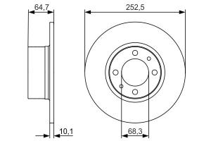 BOSCH Brzdový kotúč 0 986 479 988