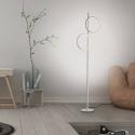 LED stojacia lampa Mini-Ritus, strieborné, železo, 2 krúžky