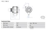 BOSCH Alternátor 0 986 085 610