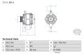 BOSCH Alternátor 0 986 085 660