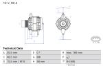 BOSCH Alternátor 0 986 085 660