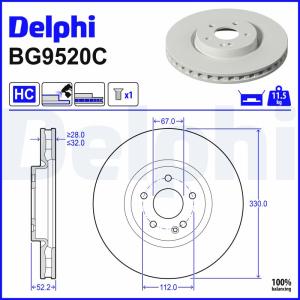DELPHI Brzdový kotúč BG9520C