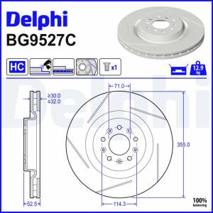 DELPHI Brzdový kotúč BG9527C