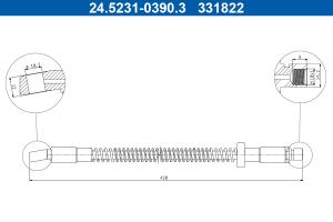 ATE Brzdová hadica 24.5231-0390.3