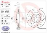 BREMBO Brzdový kotúč 09.C427.1X