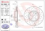 BREMBO Brzdový kotúč 09.D063.1X