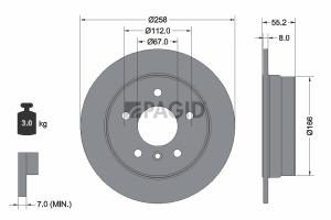 PAGID Brzdový kotúč 50274NC