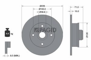 PAGID Brzdový kotúč 53911NC