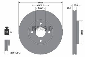PAGID Brzdový kotúč 55790NC