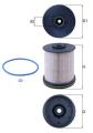 MAHLE ORIGINAL Palivový filter KX 491/1D