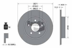 BND Brzdový kotúč BDS1292