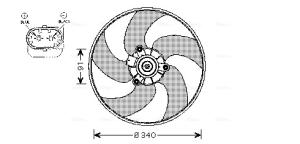 AVA QUALITY COOLING Ventilátor chladenia motora PE7522