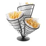 Stojan na hranolky, čierny trojitý STALGAST®