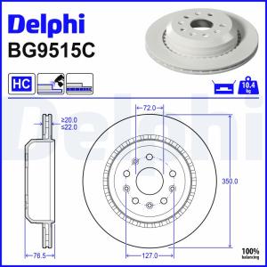 DELPHI Brzdový kotúč BG9515C
