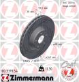 ZIMMERMANN Brzdový kotúč 100.3319.54
