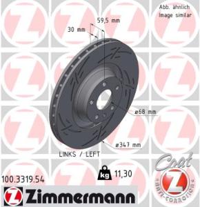 ZIMMERMANN Brzdový kotúč 100.3319.54