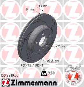 ZIMMERMANN Brzdový kotúč 150.2919.55